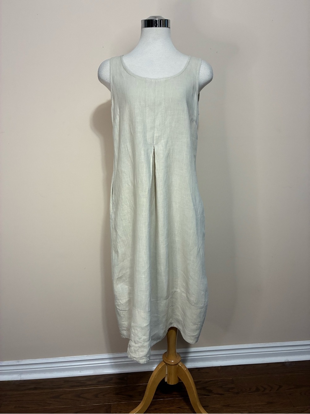 La Fee Maraboutee Sleeveless Cream Linen Dress